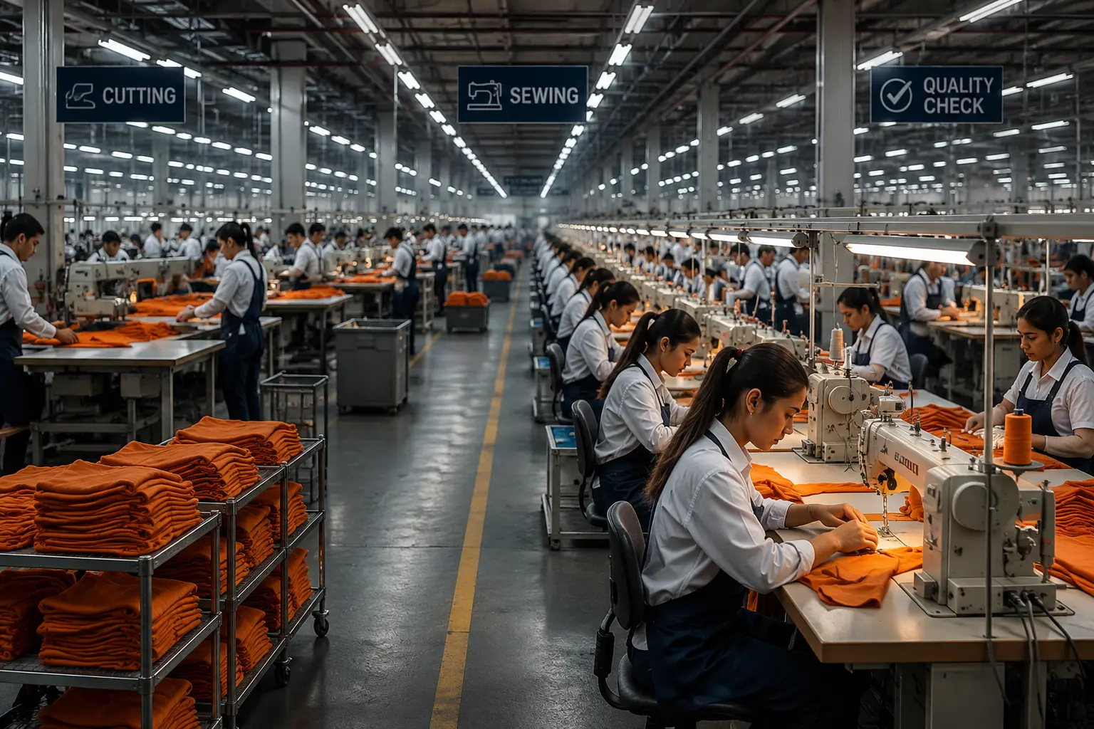 manufacturing product tour showing work orders and machine center